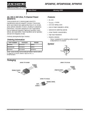 RFD8P05SM9A Datasheet PDF Intersil