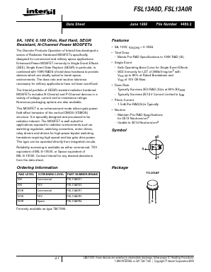 FSL13A0R3 Datasheet PDF Intersil