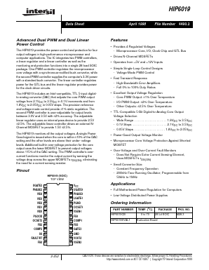 HIP6019 Datasheet PDF Intersil