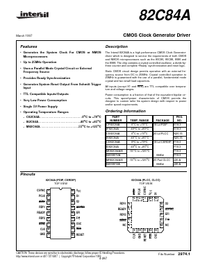 CD82C84A Datasheet PDF Intersil