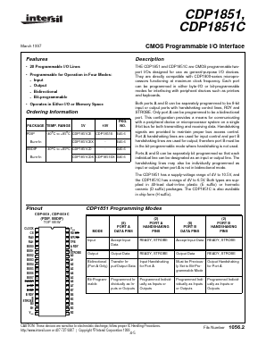 CDP1851C Datasheet PDF Intersil