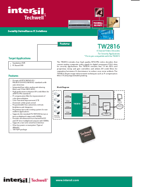 TW2816-TA1-GR Datasheet PDF Intersil