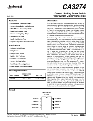 CA3274 Datasheet PDF Intersil