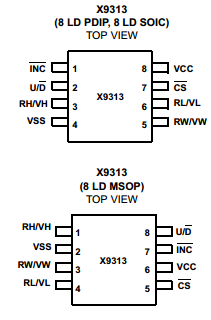X9313ZSI Datasheet PDF Intersil