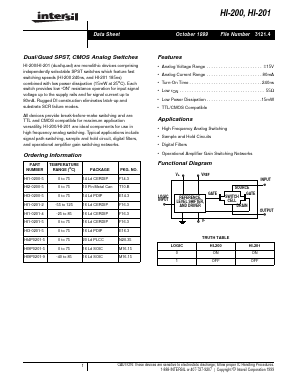 HI-201 Datasheet PDF Intersil