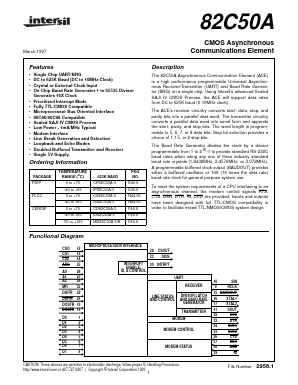 MD82C50A-5/B Datasheet PDF Intersil