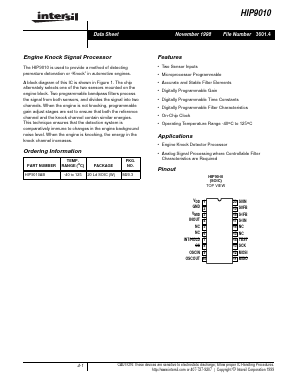 HIP9010AB Datasheet PDF Intersil