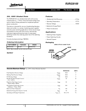 RURG30100 Datasheet PDF Intersil