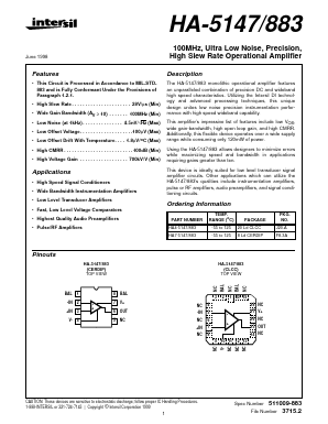 HA-5147/883 Datasheet PDF Intersil