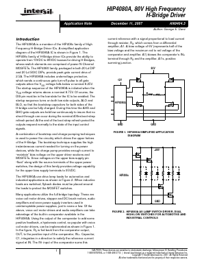 HIP4080A/81AEVALZ Datasheet PDF Intersil