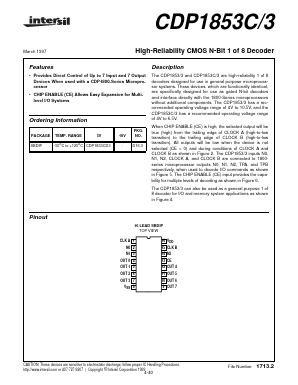 CDP1853/3 Datasheet PDF Intersil