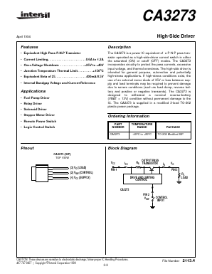 CA3273 Datasheet PDF Intersil