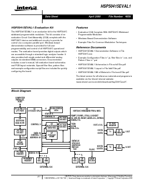 HSP50415EVAL1 Datasheet PDF Intersil