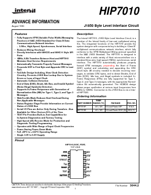 HIP7010 Datasheet PDF Intersil