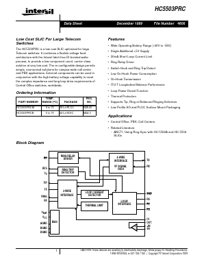 HC5503PRC Datasheet PDF Intersil