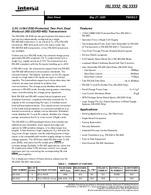 ISL3332 Datasheet PDF Intersil