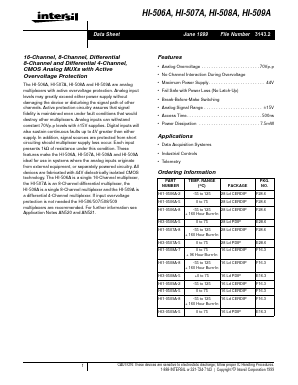 HI1-0506A-2 Datasheet PDF Intersil