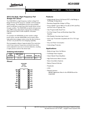 HCA10008 Datasheet PDF Intersil