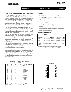 HD-4702 Datasheet PDF Intersil