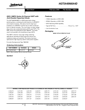 40N60A4D Datasheet PDF Intersil