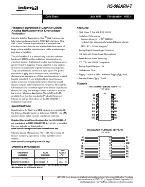 HS-508ARH-T Datasheet PDF Intersil