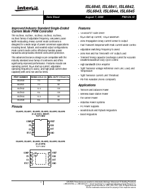 ISL6842 Datasheet PDF Intersil