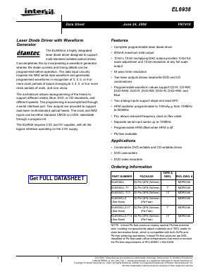 EL6938CLZ Datasheet PDF Intersil