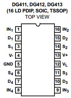 DG411 Datasheet PDF Intersil