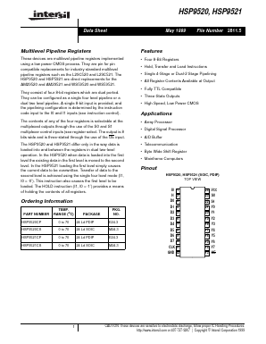 HSP9521CP Datasheet PDF Intersil