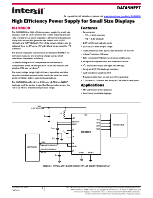 ISL98608 Datasheet PDF Intersil