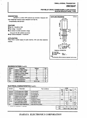 2SC3247 Datasheet PDF Isahaya Electronics