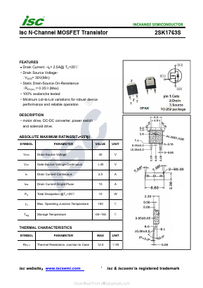 2SK1763S Datasheet PDF Inchange Semiconductor