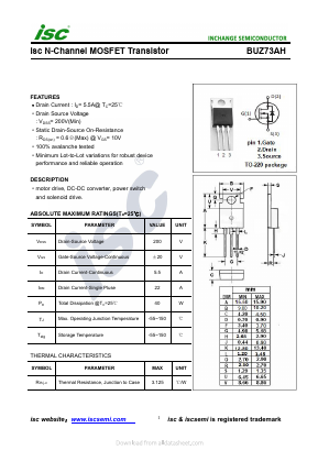 BUZ73AH Datasheet PDF Inchange Semiconductor