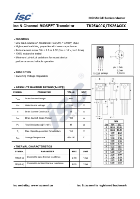 ITK25A60X Datasheet PDF Inchange Semiconductor