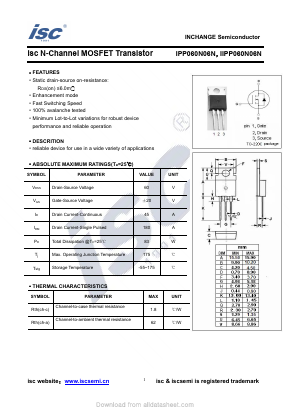IIPP060N06N Datasheet PDF Inchange Semiconductor