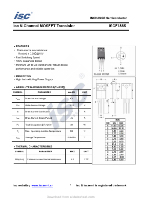 ISCF1885 Datasheet PDF Inchange Semiconductor