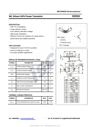 3DD9H Datasheet PDF Inchange Semiconductor