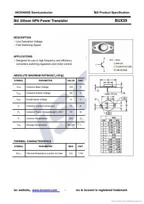 BUX59 Datasheet PDF Inchange Semiconductor