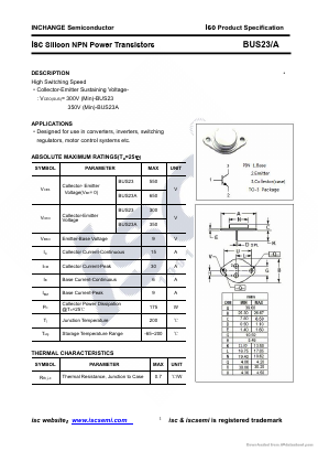 BUS23A Datasheet PDF Inchange Semiconductor