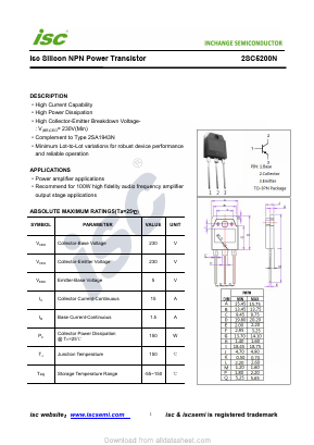 C5200N Datasheet PDF Inchange Semiconductor