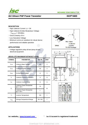 ISCP158D Datasheet PDF Inchange Semiconductor