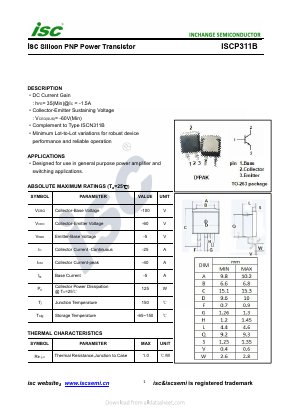 ISCP311B Datasheet PDF Inchange Semiconductor