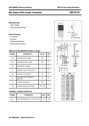 C5116 Datasheet PDF Inchange Semiconductor