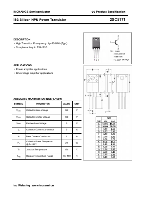 2SC5171 Datasheet PDF Inchange Semiconductor