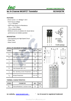 ISCNH267W Datasheet PDF Inchange Semiconductor