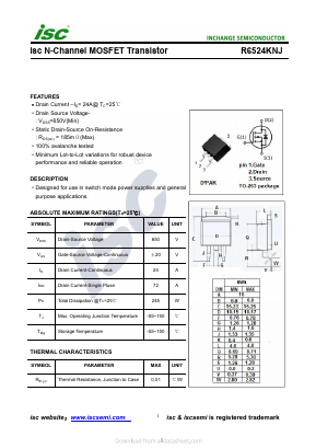 R6524KNJ Datasheet PDF Inchange Semiconductor