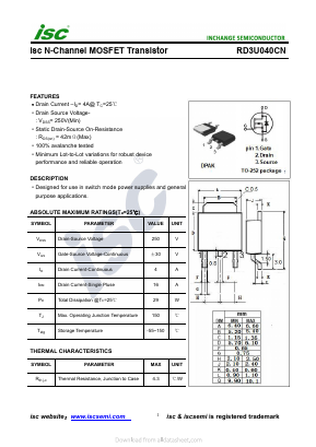 RD3U040CN Datasheet PDF Inchange Semiconductor