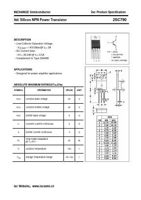 C790 Datasheet PDF Inchange Semiconductor
