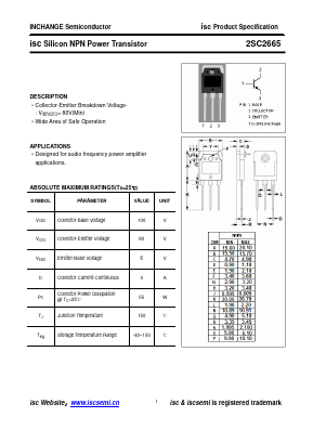 2SC2665 Datasheet PDF Inchange Semiconductor