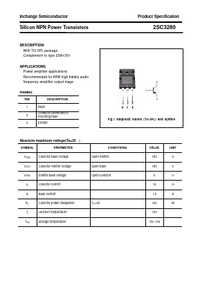 2SC3280 Datasheet PDF Inchange Semiconductor